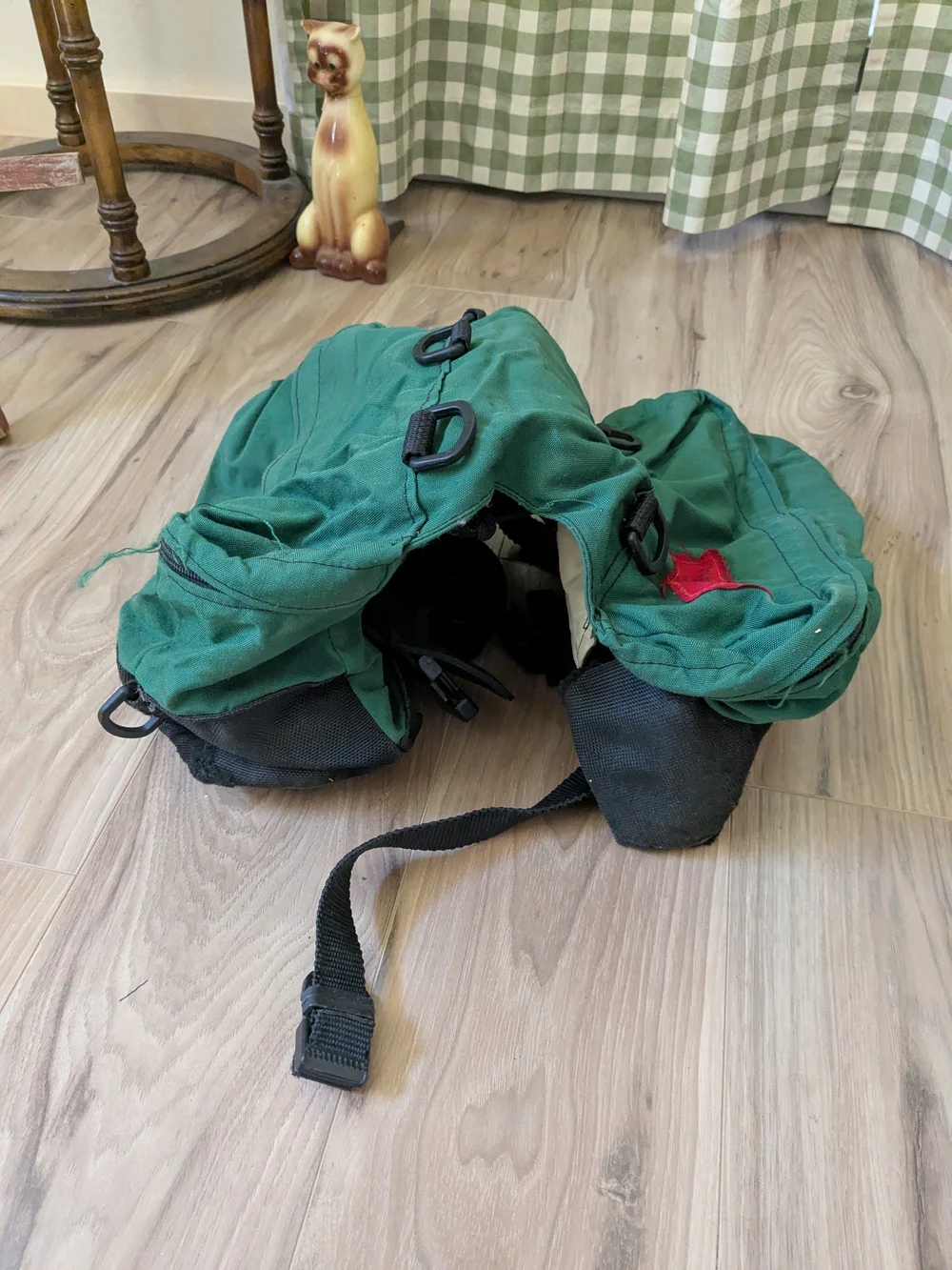 Green Canvas Dog Backpack - Large